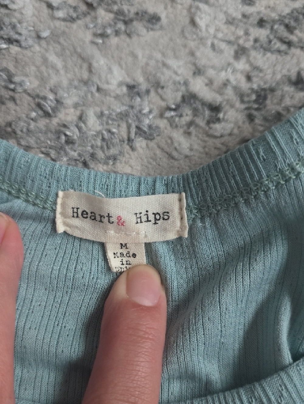 Heart Hips Light Sage Ribbed Racerback Tank - Picture 2 of 6